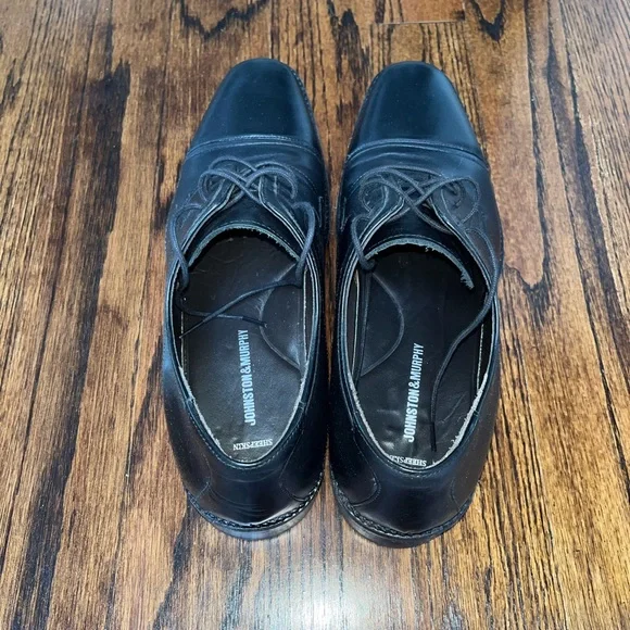 Johnston & Murphy Black Dress shoes. size 13 - Picture 2 of 6
